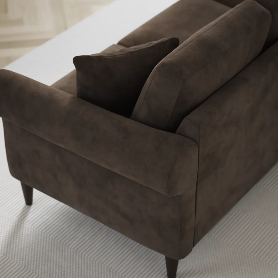 Eden - Hörnsoffa, 2+2-sits - Brun