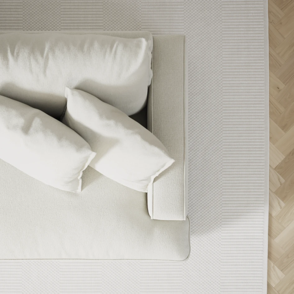 Mila - 3-sits soffa, hel dyna - Vit