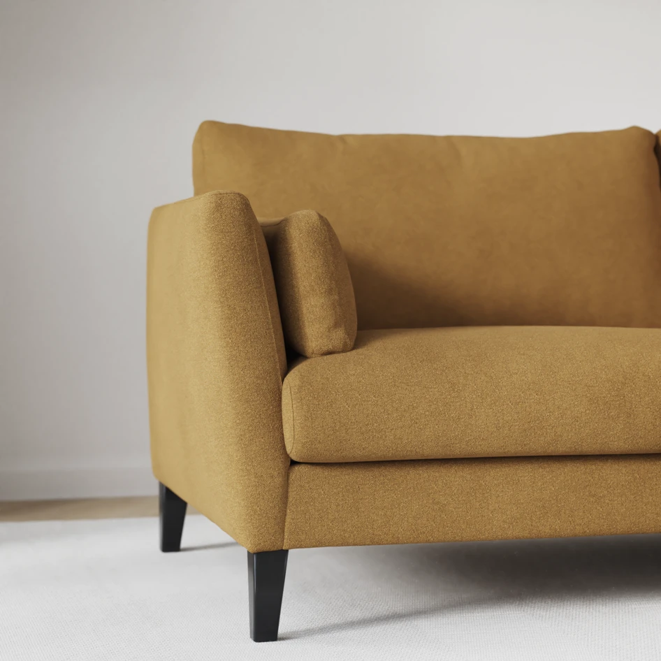 Winston - 3-sits soffa med divan höger - Orange