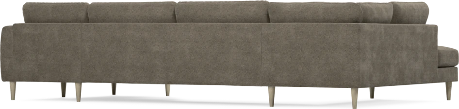 Bridge - 3-sits soffa med divan vänster och schäslong höger - Brun