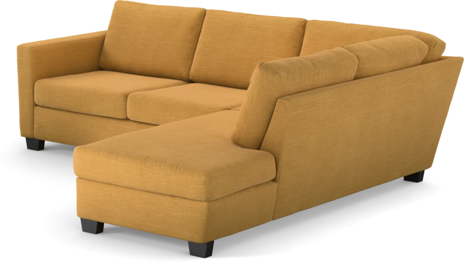 Friday - 2,5-sits soffa med divan höger - Gul
