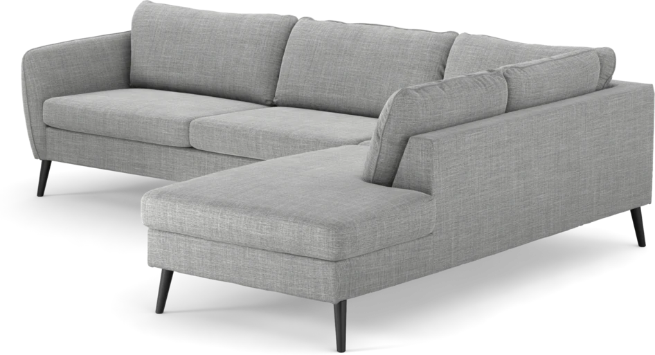 County - 2,5-sits soffa med divan höger - Grå