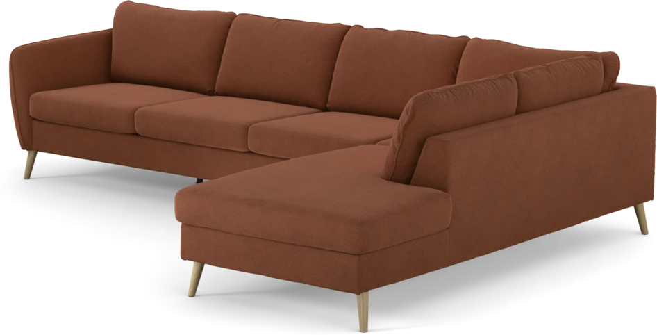 County - 3-sits soffa med divan höger - Orange