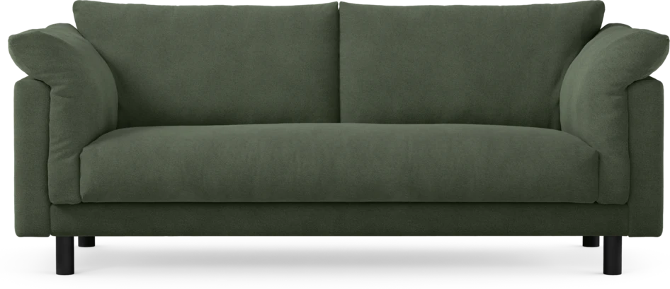 Cherrie - 2,5-sits soffa, hel dyna, fast klädsel - Grön