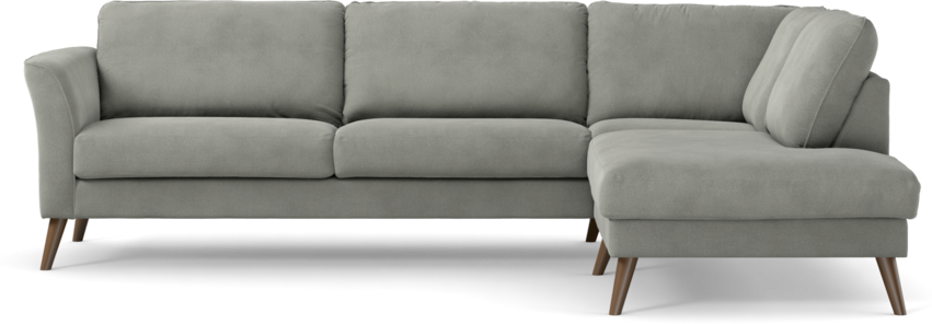 Bridge - 3-sits soffa med divan höger - Grå