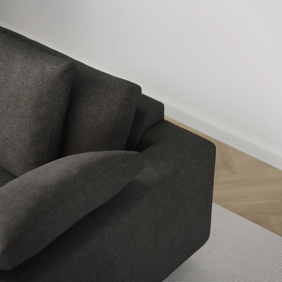 Amie - 3-sits med divan vänster - Grå