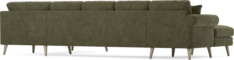Eden - 3-sits soffa med schäslong vänster och divan höger - Grön