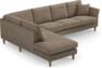 Eden - 3-sits soffa med divan - Brun