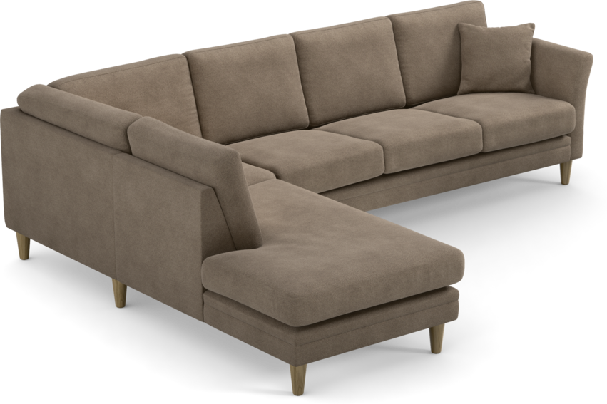 Eden - 3-sits soffa med divan - Brun