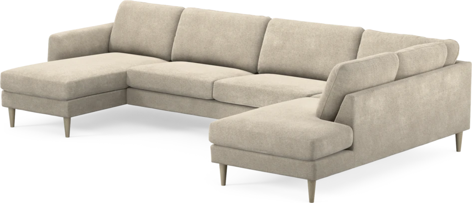 Bridge - 3-sits soffa med schäslong vänster och divan höger - Beige