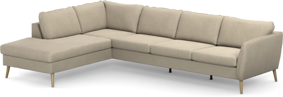County - 3-sits soffa med divan vänster - Beige