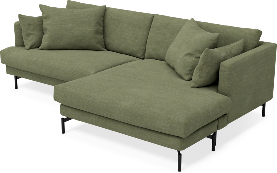 Harper - 4-sits med schäslong XL höger - Grön