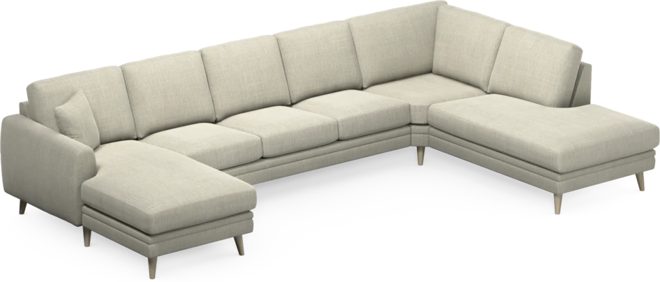 Eden - 3-sits soffa med schäslong vänster och divan höger - Beige