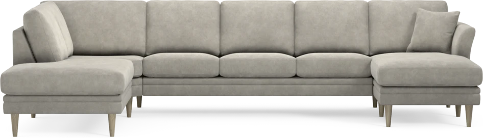 Eden - 3-sits soffa med divan vänster och schäslong höger - Grå