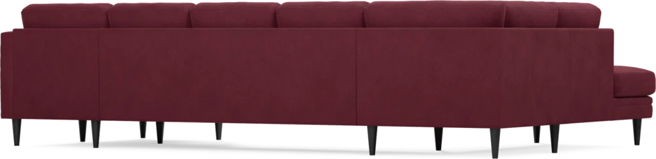 Eden - 3-sits soffa med divan vänster och schäslong höger - Röd