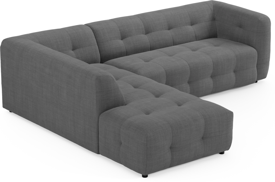 Bella - 3-sits soffa med divan vänster - Grå