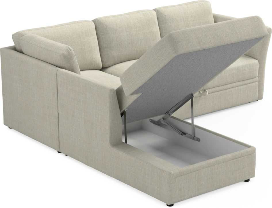 Öland - Bäddsoffa med divan vänster - Beige