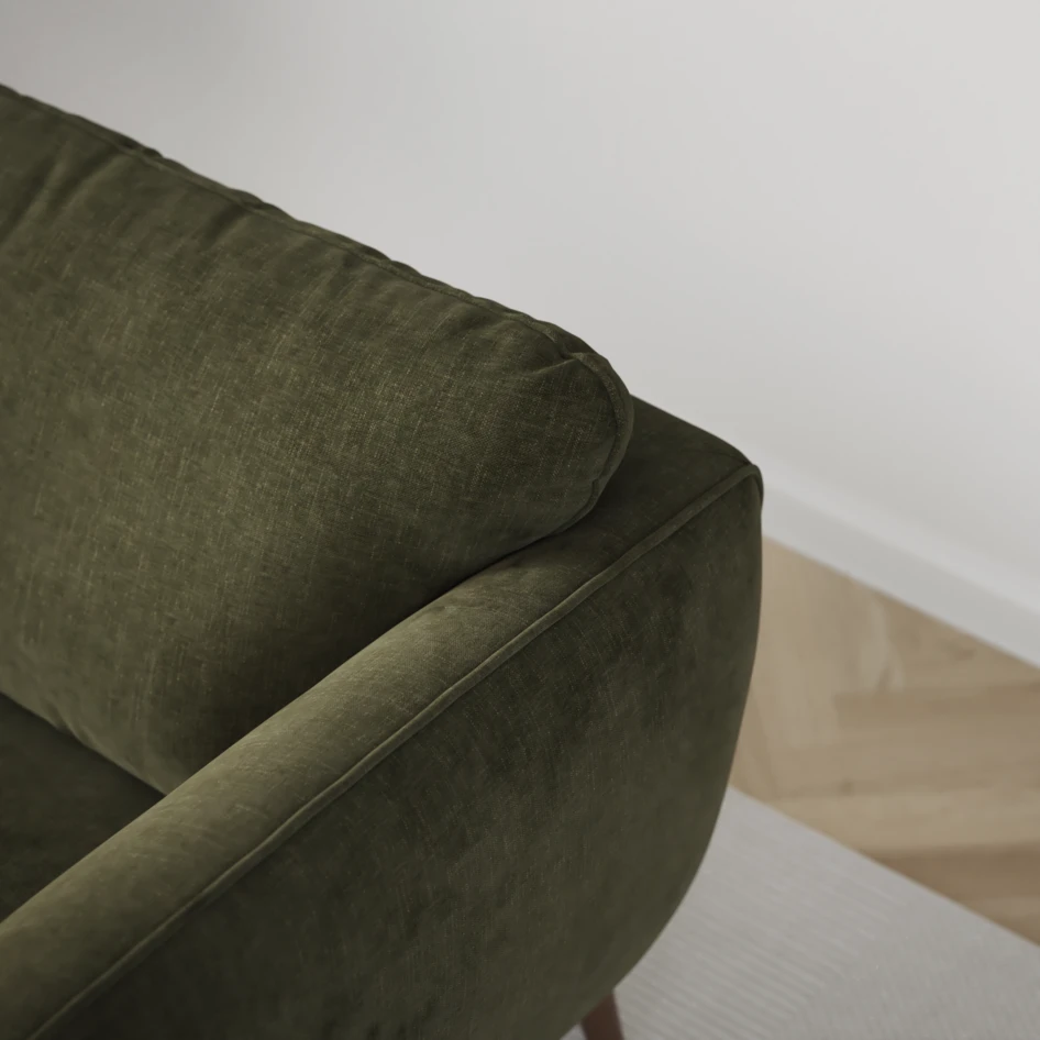 Madison - 2-sits soffa med divan vänster och schäslong höger - Grön