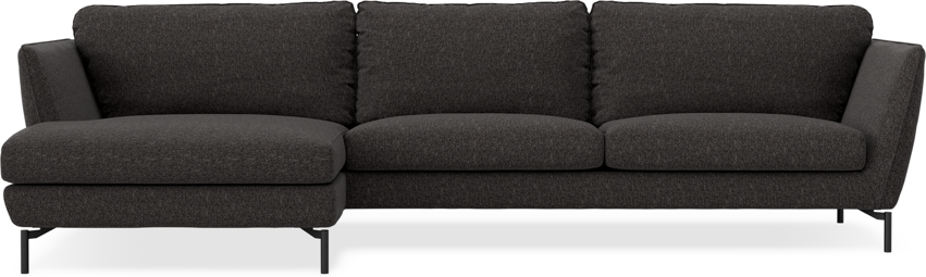 Madison - 3-sits soffa med schäslong vänster - Svart
