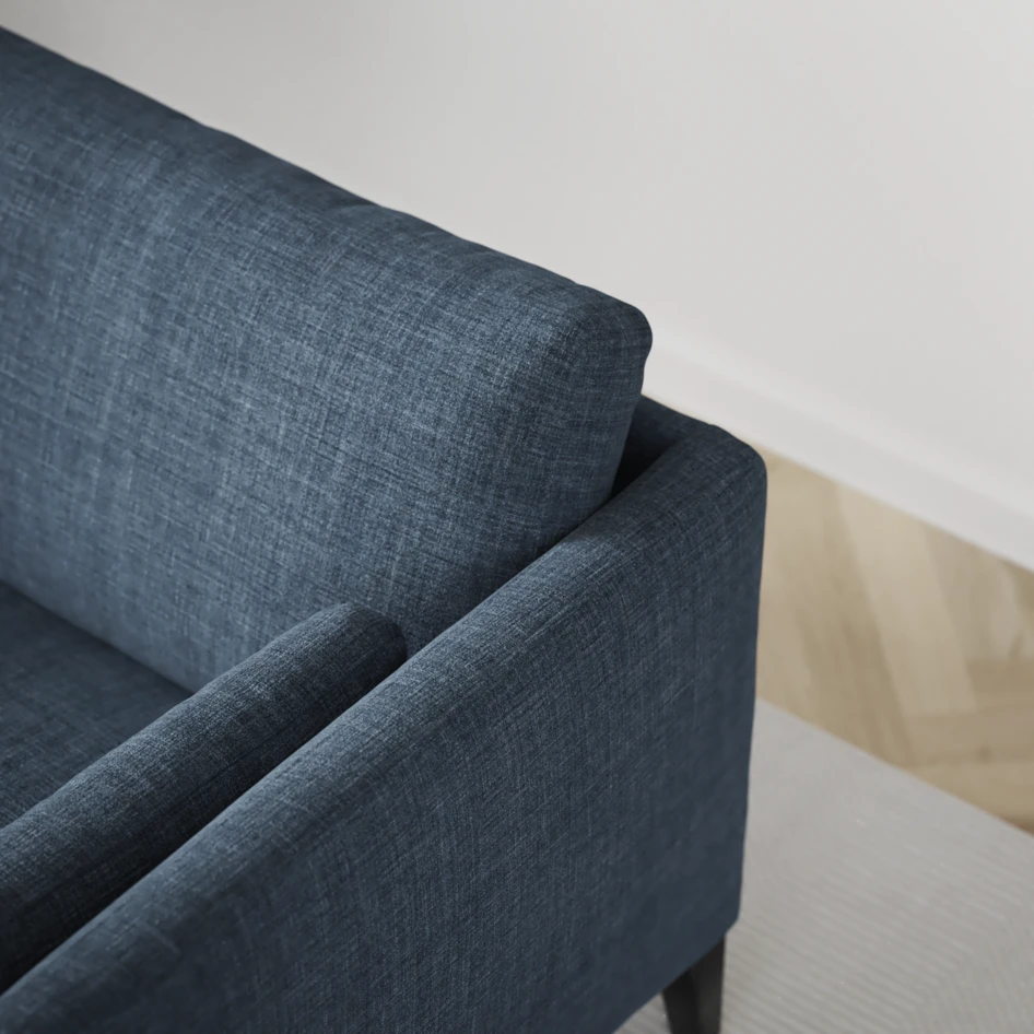 Winston - Hörnsoffa, 3+2-sits - Blå