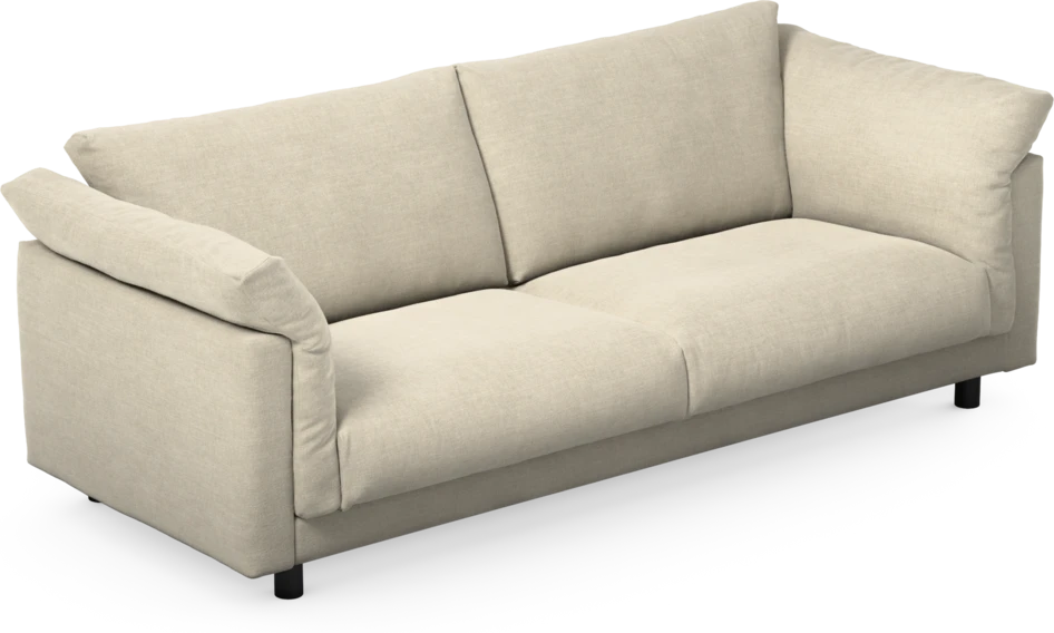 Cherrie - 3-sits soffa, fast klädsel - Beige