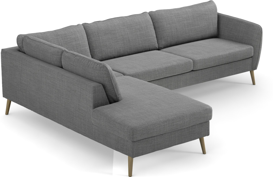 County - 2,5-sits soffa med divan vänster - Grå