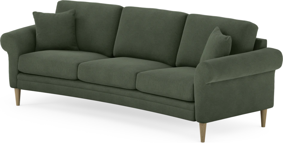 Eden - 3-sits soffa svängd - Grön