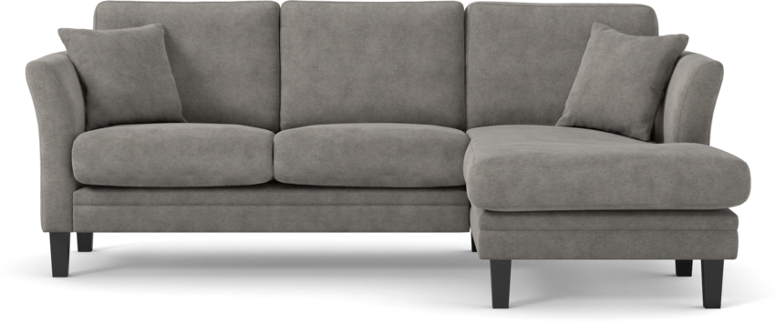 Eden - 2-sits soffa med schäslong - Grå