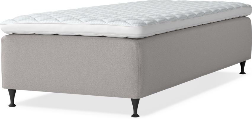 Delux Dream - Ramsäng, enkelsäng med bäddmadrass - Grå
