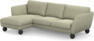 Madison Lux - 2-sits soffa med schäslong vänster - Grön