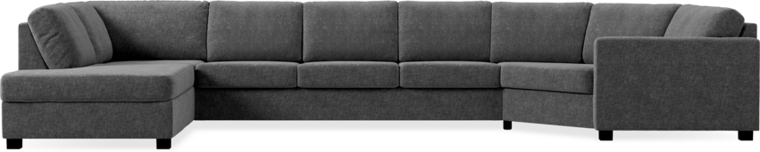 Nevada - 3-sits soffa med divan vänster och cosy hörn höger - Grå