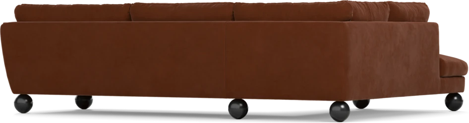 Madison Lux - 3-sits soffa med divan vänster - Orange