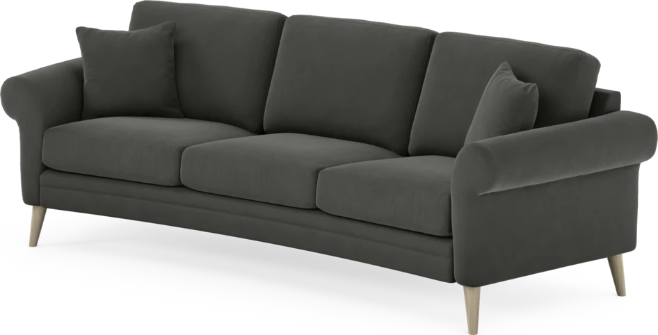 Eden - 3-sits soffa svängd - Grå