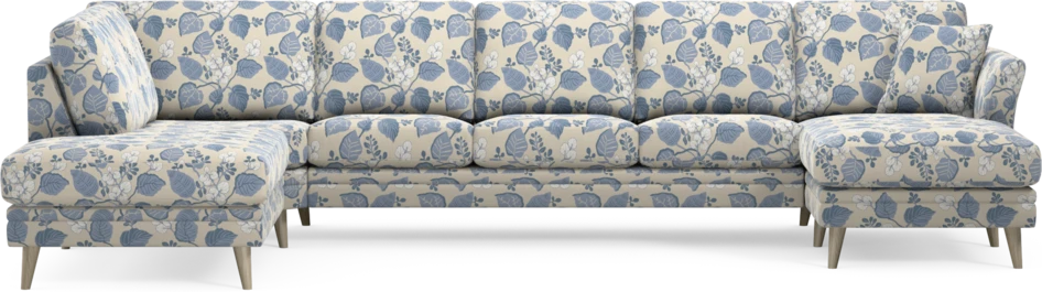 Eden - 3-sits soffa med divan vänster och schäslong höger - Flerfärgad
