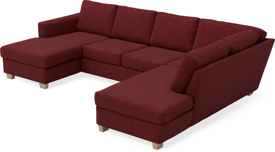 Friday - 3-sits soffa med schäslong vänster och divan höger - Rosa