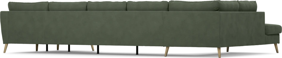 County - 4-sits soffa med divan vänster och schäslong höger - Grön