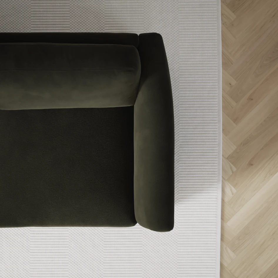 Öland - Bäddsoffa 3-sits, längsbäddad - Grön