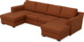 Friday - 2-sits soffa med två schäslonger - Orange