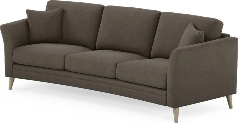 Eden - 3-sits soffa svängd - Brun