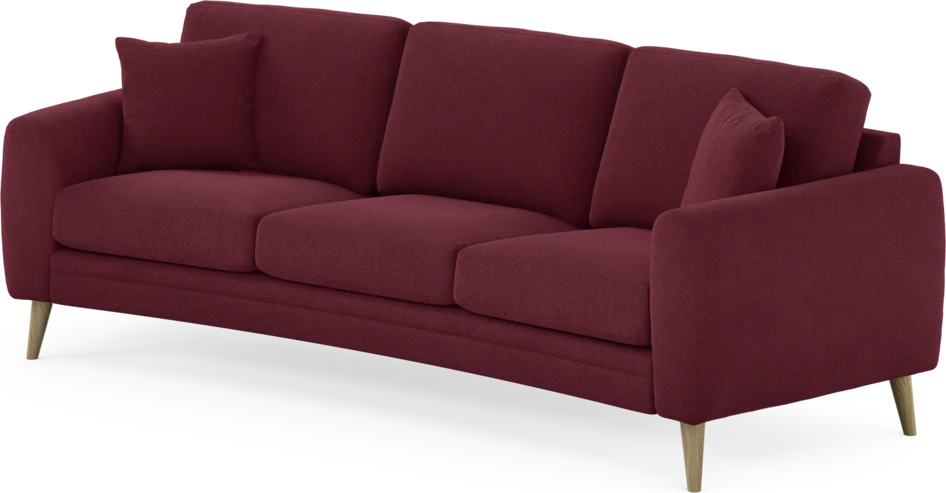 Eden - 3-sits soffa svängd - Röd