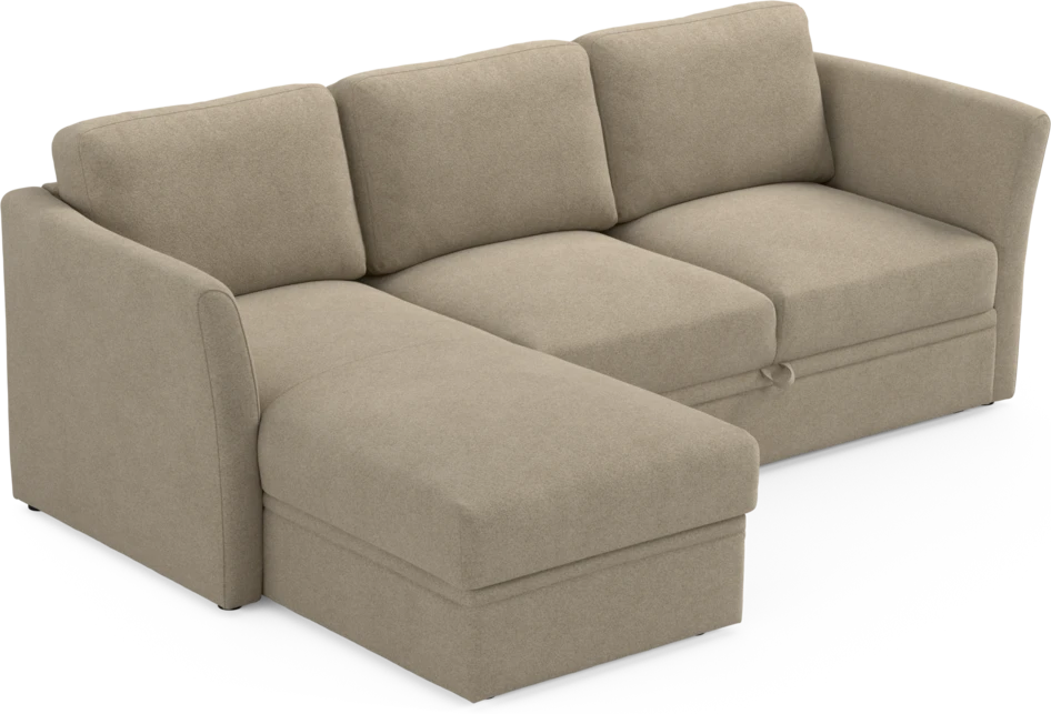 Öland - Bäddsoffa med schäslong vänster - Beige