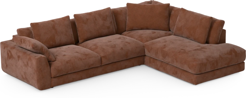 Amie - 3-sits med divan höger - Orange