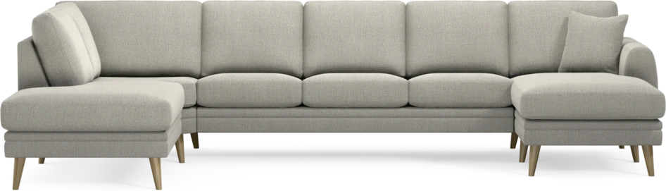 Eden - 3-sits soffa med divan vänster och schäslong höger - Grå