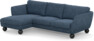 Madison Lux - 2-sits soffa med schäslong vänster - Blå