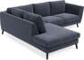 Madison - 2-sits soffa med divan vänster - Blå