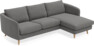 Madison Lux - 2-sits soffa med schäslong höger - Grå