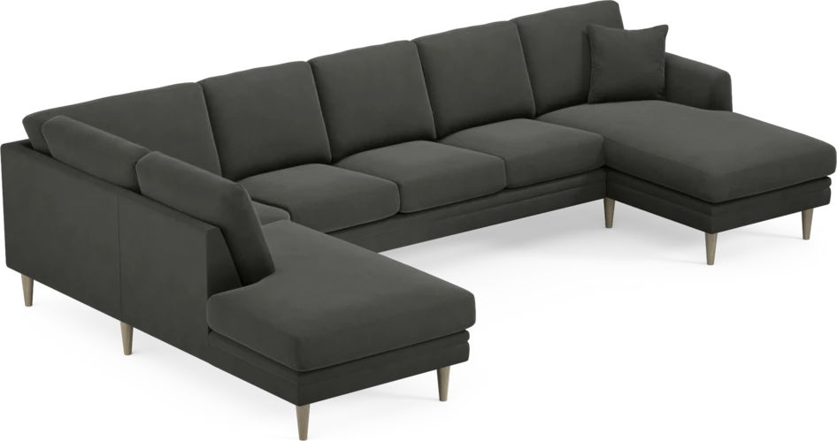 Eden - 3-sits soffa med divan vänster och schäslong höger - Grå