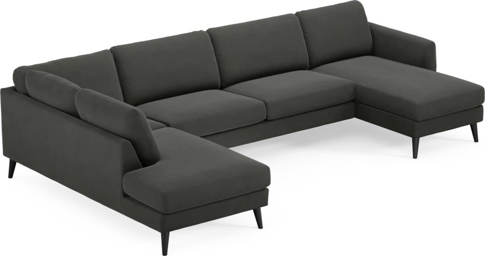 Bridge - 3-sits soffa med divan vänster och schäslong höger - Grå