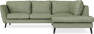 Madison - 2-sits soffa med divan höger - Grön
