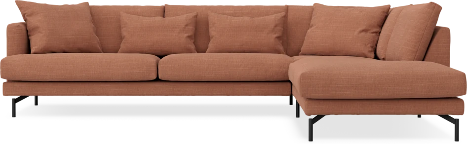 Harper - 3-sits soffa med divan höger - Orange
